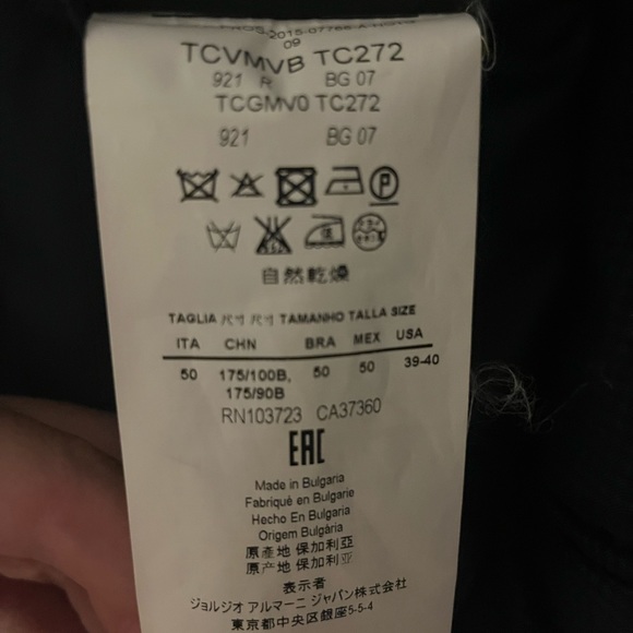 Armani Collezioni suit - 40 R. Navy blue with subtle check - Picture 3 of 4